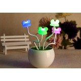 Wholesale - Cute & Novel Mouse-Eared Flower Pot Light Sensing LED Night Light 