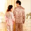 SHIRLEY Artifical Silk Off-the-shoulder Long Sleeve Casual Pajamas