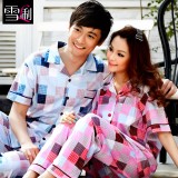 Wholesale - SHIRLEY Pure Cotton Printing Lapel Short Sleeve Casual Pajamas
