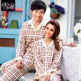 Wholesale - SHIRLEY Pure Cotton Printing Lapel Long Sleeve Casual Pajamas