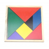 Wholesale - Tangram Colored Wooden Jigsaw Puzzle