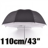 Wholesale - 43" 110CM Photography Photo Umbrella Silver Black Reflective Umbrella Soft Umbrella For Studio 