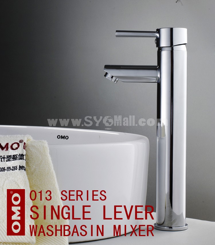 OMO All Brass Basin Faucet Single Handle and Single Hole Hot and Cold Water B-81013CP