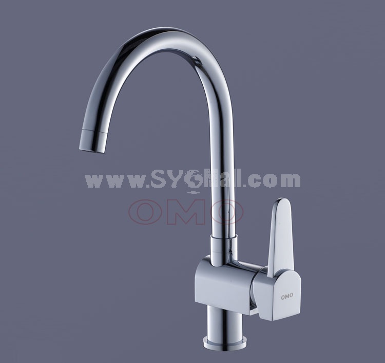 OMO All Brass Single Handle Rotatable Pull Out Kitchen Sink Faucet Cold and Hot Water B-90001CP
