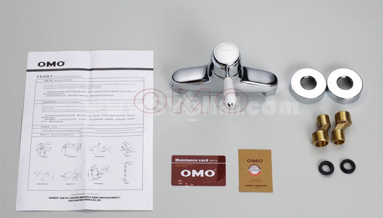OMO All Brass Single Handle Tub Faucet Kit with Shower No Water Outlet B-88009CP-4