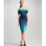Wholesale - HERVE LEGER Off Shoulder Gradual Color Party Dress