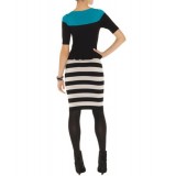 Wholesale - Karen Millen Peplum Stripe Knit Dress KP162
