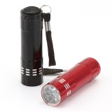wholesale - Aluminum Magnesium Alloy Glare 9 LED Flashlight Small Portable Flashlight (K0993)