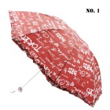 Wholesale - Umbrella Embroidery Sun-Shade Ultraviolet-Proof Collapsible Romance (K1047)