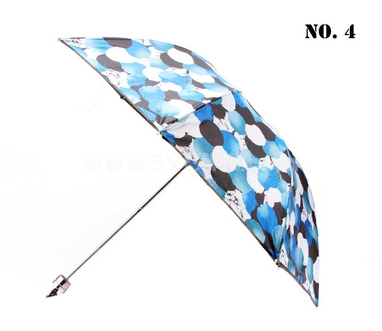 Umbrella Embroidery Sun-Shade Ultraviolet-Proof Collapsible Romance (K1047)