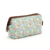 Wholesale - Pastoral Style Canvas Floral Pattern Cosmetic Bag Large Capacity