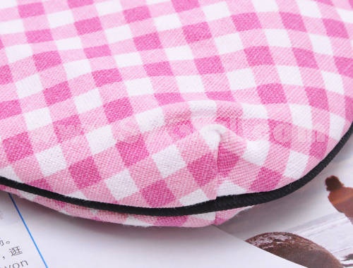 Lovely Cotton Cute Lattice Pattern Cosmetic Bag Pink