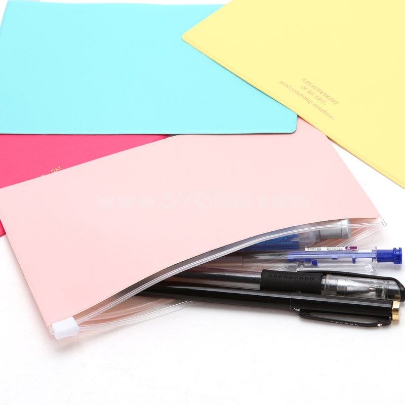 Pencil Bag Stationery Bag PVC Pure Color  (W1260)