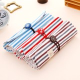 Wholesale - Pencil Bag Stationery Bag Refreshing Modern Stripes Design Cotton (SN1461)