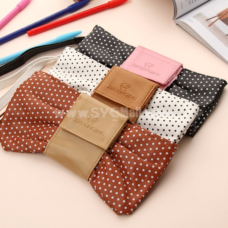 Pencil Bag Stationery Bag Lovely Bow-Tie Design PU (W2142)