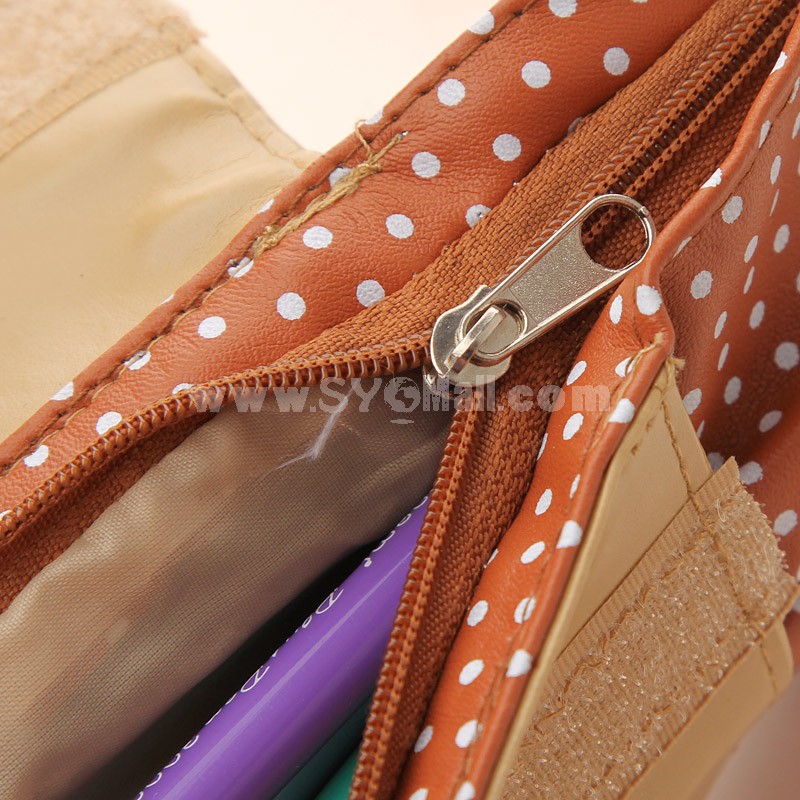 Pencil Bag Stationery Bag Lovely Bow-Tie Design PU (W2142)