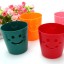 Desktop Storage Bucket Smile Face Design Pure Color (E9071)