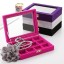 Jewelry Box Made Up Box Storage Box with Mirror Micro Suede (P2746)