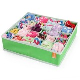 Wholesale - Storage Box for Socks Non-Woven Fabric 30 Cells Green (K0760)