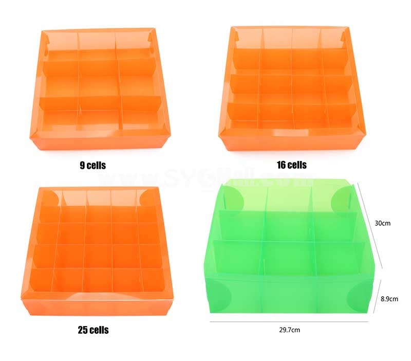 Storage Box for Underwear Socks 9 Cells/16 Cells/25 Cells PP (E9055)