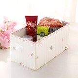 Wholesale - Storage Box Sundries Box Assembled with Floral Rims Non-Woven Fabric (SN2045)