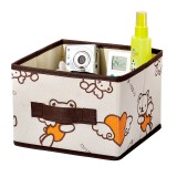 Wholesale - Storage Box Sundries Box Cartoon Bear Style Foldable Non-Woven Fabric Beige (SN082)