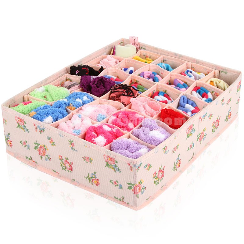 Storage Box for Underwear Socks Non-Woven Fabric 30 Cells (SN175)