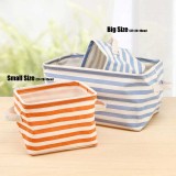 Wholesale - Storage Basket Box Stripes Pattern Cotton&Linen Candy Color Big Size (SN1473)