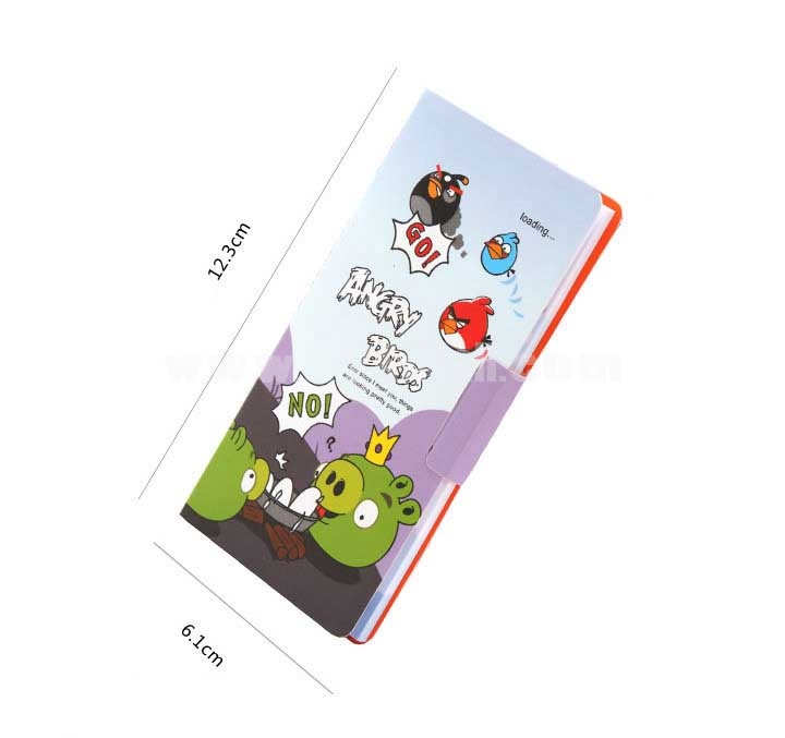 Mini Notebook Notepad Angry Birds Style 4-Pack (W1707)