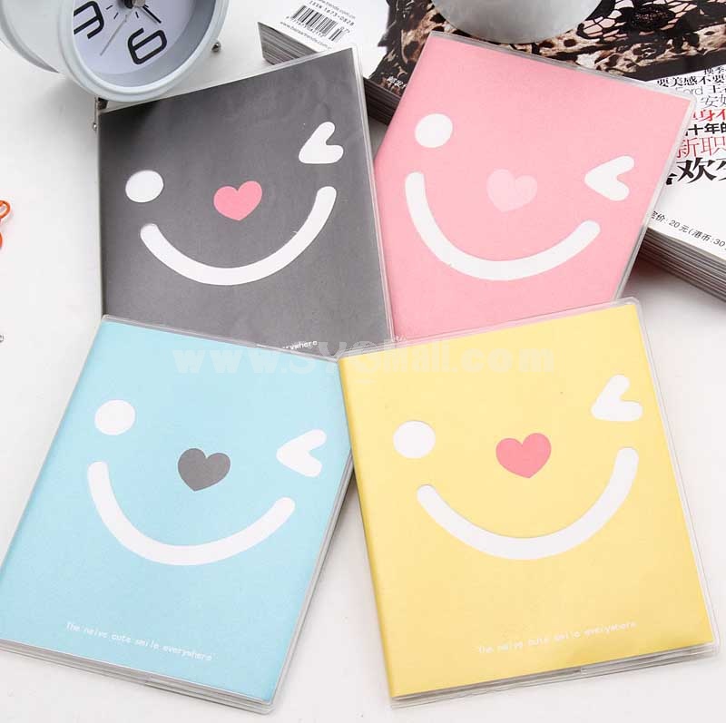 Emotion Diary Mini Smiley Color Notebook Notepad 4-Pack (W1809)