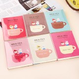 Wholesale - Cute Mini Journal/Notebook/Notepad  Milk Tea, 4-Pack (K0151)