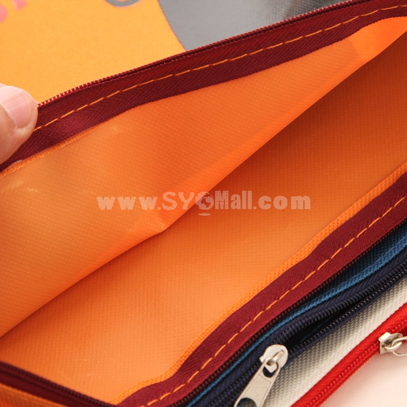 Mini Storage Bag/Pouch A4 London Impression Style Canvas (SN2053)