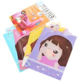 Wholesale - Storage Bag/Pouch for Files/Magnizes Lovely Girl Cartoon PVC 5-Pack (K0405)
