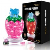 wholesale - Strawberry Kitty - 3D Crystal Jigsaw Puzzle 46Pcs