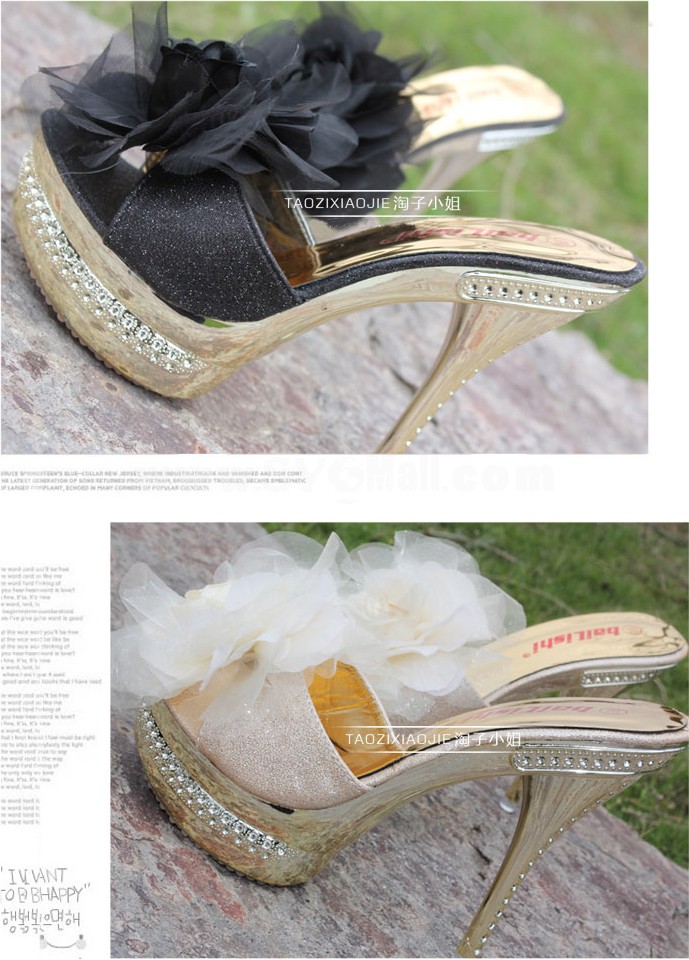 Flora Stilette Heel Sandals/Slippers