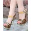 Leopard Stilette Heel Sandals