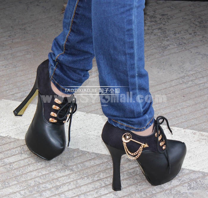 Leatherette Stilette Heel Sandals