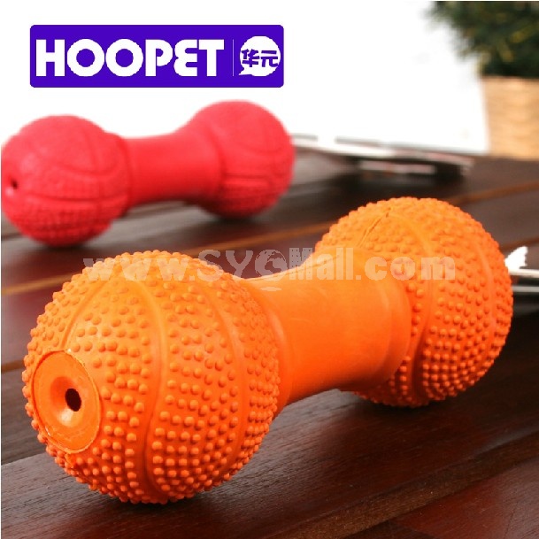 HOOPET Cute Dumbell Shaped Latex Chew Toy Milk Flavor