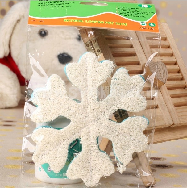 HOOPET Snowflake Shaped Loofah Sponge Tooth Cleaning Toy Pet Toy