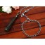 Mental Chain Dog Collar with Leash for Middle-sized/Large Dogs Man-made Leather Handle