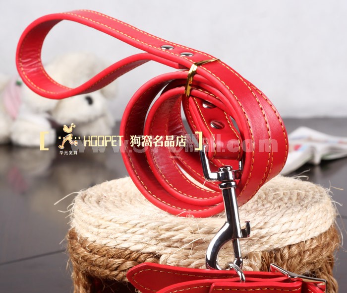 Fashion Design PU Dog Leash with Collar for Middle-sized Dogs