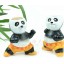Vogue Horticulture DIY Mini Green Plant Kung Fu Panda Ceramic Stand Pattern Plant 