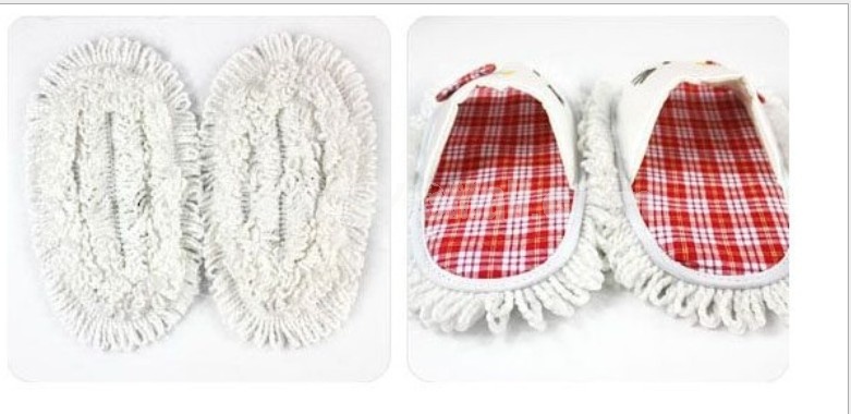 Open-toed Slippers with Mop Base 
