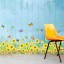 LEMON TREE Removable Wall Stickers Sun Flowers for Skirting Line 45*8 in