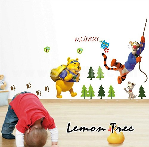 LEMON TREE Removable Wall Stickers Cartoon Tigger for Children Room 39*27 in