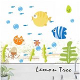 Wholesale - LEMON TREE Removable Wall Stickers Underwater World for Children Room 31 in Length