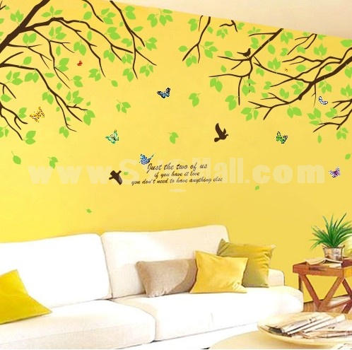 LEMON TREE Removable Wall Stickers Lovers Tree 39*59 in