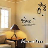 Wholesale - LEMON TREE Removable Wall Stickers Vintage Street Lamp 71*16 in