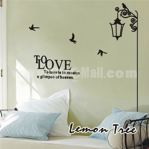 LEMON TREE Removable Wall Stickers Vintage Street Lamp 71*16 in