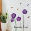 LEMON TREE Removable Wall Stickers Purple Flowers 31*39 in